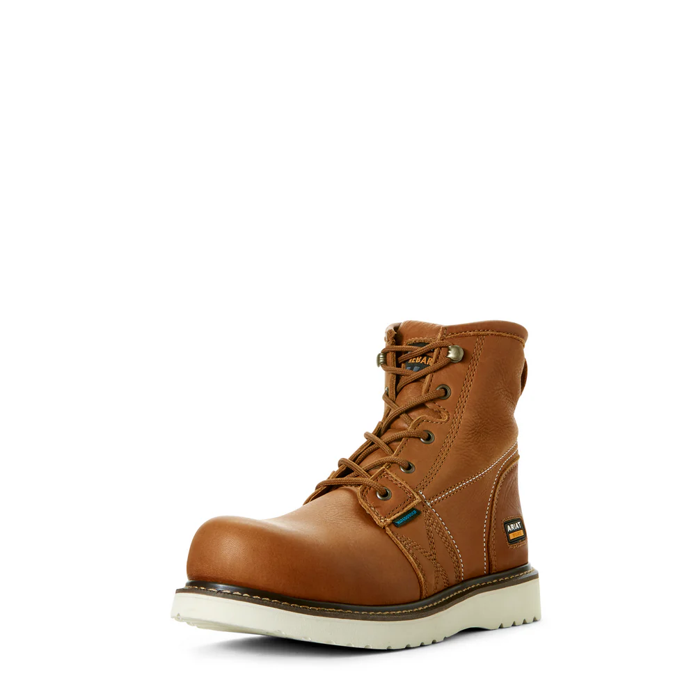 REBAR WEDGE 6-INCH H2O BOOT - 200-Brown | Ariat 10023066
