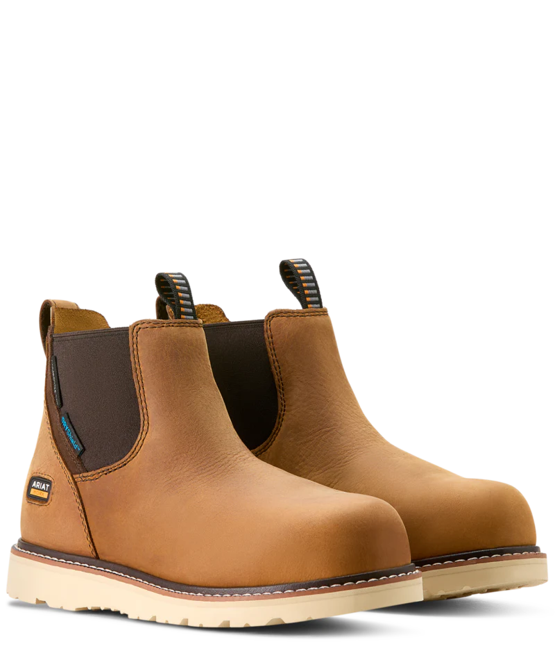 Rebar Wedge Chelsea Waterproof Composite Toe Work Boot BRN-Antique Brown | Ariat 10053719 - Image 4