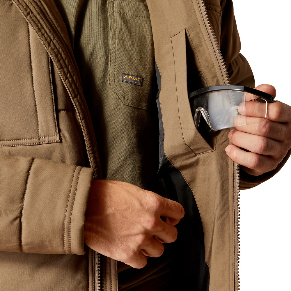 Rebar Winter Valiant Ripstop Insulated Jacket - 200-Chocolate Chip | Ariat 10052428 - Image 3