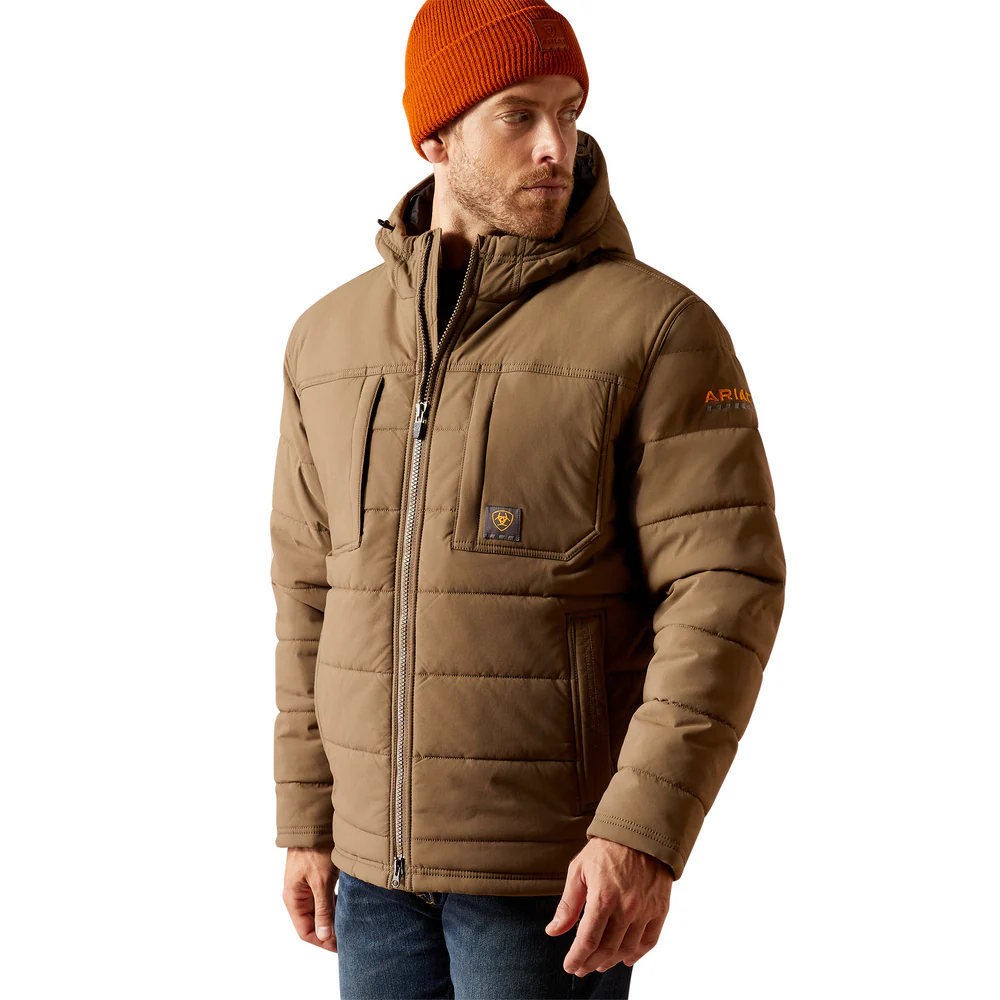 Rebar Winter Valiant Ripstop Insulated Jacket - 200-Chocolate Chip | Ariat 10052428 - Image 4