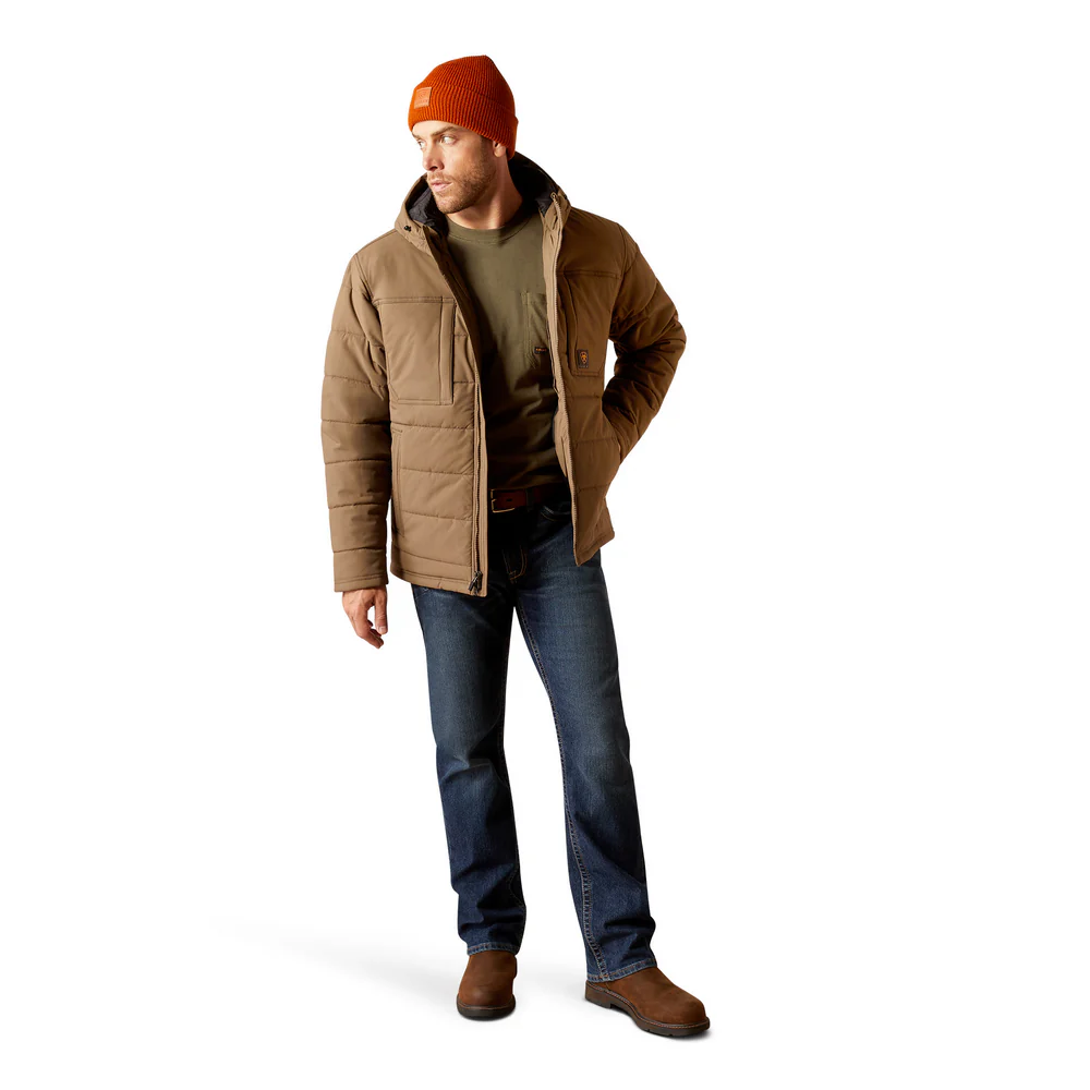 Rebar Winter Valiant Ripstop Insulated Jacket - 200-Chocolate Chip | Ariat 10052428 - Image 5