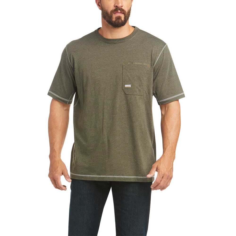 REBAR WORKMAN LOGO SHORT-SLEEVE TEE - 300-Green | Ariat 10035401 - Image 2
