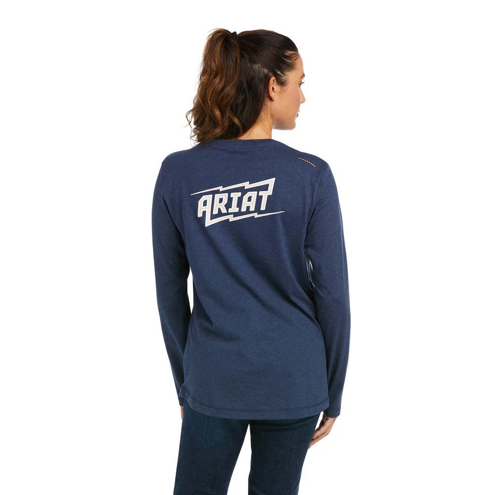 REBAR WORKWOMAN HIGH VOLTAGE LONG-SLEEVE TEE - 400-Blue | Ariat 10037706