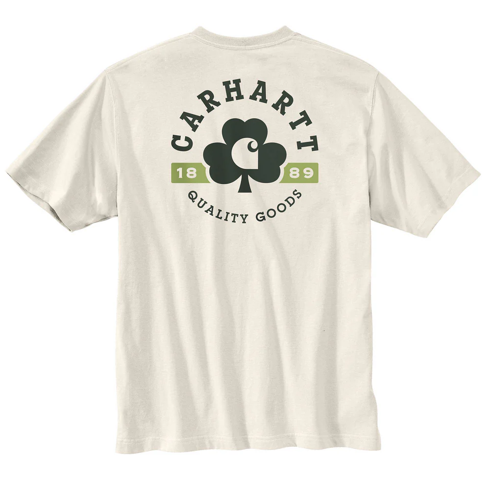 Relaxed Fit Heavyweight Short-Sleeve Pocket Shamrock Graphic T-Shirt - W03-Malt | Carhartt 106750 - Image 2