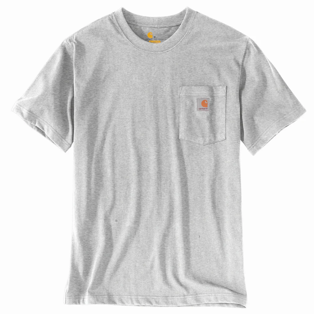 Relaxed Fit Heavyweight Short-Sleeve Pocket T-Shirt - 034-Heather Gray | Carhartt 103296