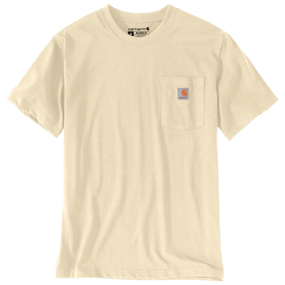 Relaxed Fit Heavyweight Short-Sleeve Pocket T-Shirt - A16-Oat Milk | Carhartt 103296