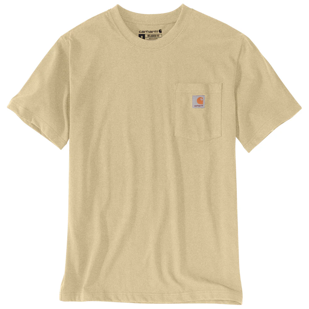 Relaxed Fit Heavyweight Short-Sleeve Pocket T-Shirt - A36-Beach Heather | Carhartt 103296 - Image 2