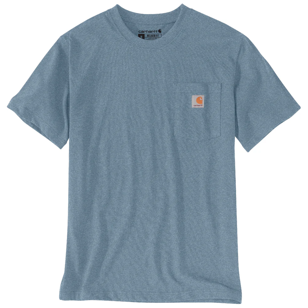 Relaxed Fit Heavyweight Short-Sleeve Pocket T-Shirt - HH5-Thundercloud Heather | Carhartt 103296