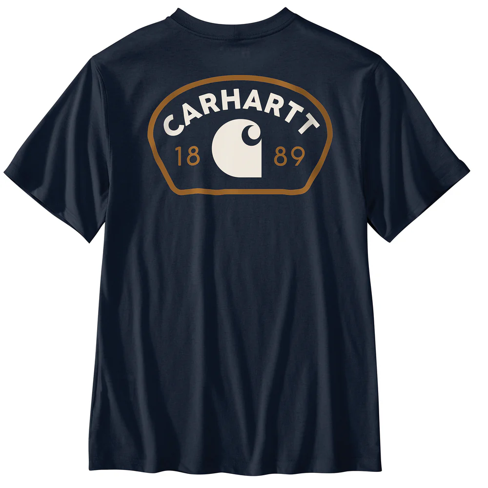 Relaxed Fit Lightweight Short-Sleeve 1889 Graphic T-Shirt - I26-Navy | Carhartt 106769 - Image 3