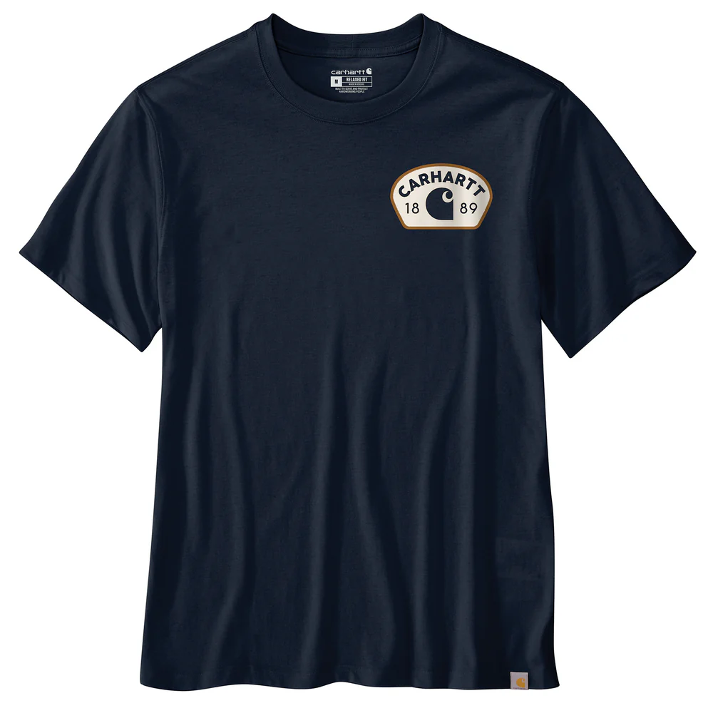 Relaxed Fit Lightweight Short-Sleeve 1889 Graphic T-Shirt - I26-Navy | Carhartt 106769 - Image 4