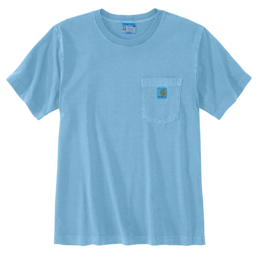 Relaxed Fit Lightweight Short-Sleeve Garment Dyed Pocket T-Shirt - HL6-Fresh Water | Carhartt 106252 - Image 2