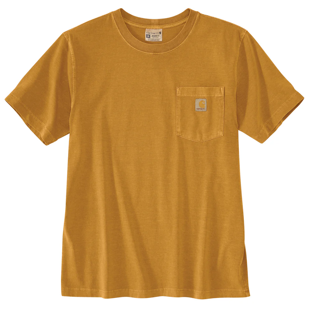 Relaxed Fit Lightweight Short-Sleeve Garment Dyed Pocket T-Shirt - Q92-Dark Sunflower | Carhartt 106252 - Image 2