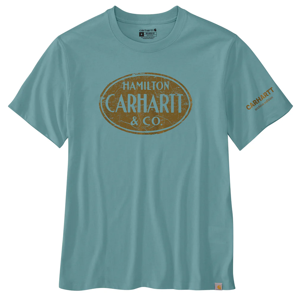 Relaxed Fit Lightweight Short-Sleeve Hamilton Graphic T-Shirt - HL0-Summer Blue | Carhartt 106774 - Image 2