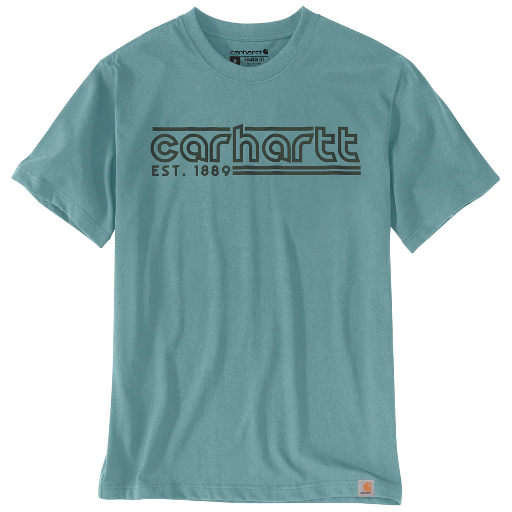 Relaxed Fit Lightweight Short-Sleeve Logo Graphic T-Shirt - HL0-Summer Blue | Carhartt 106538