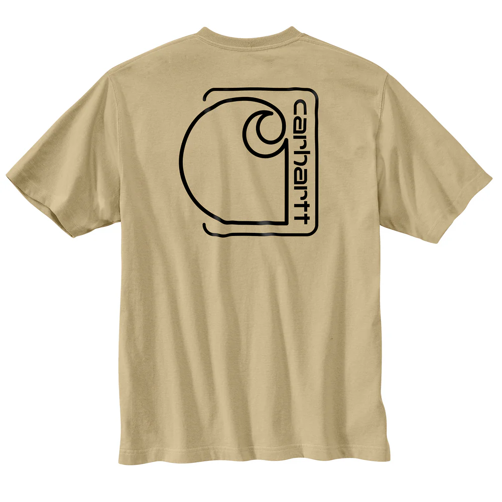 Relaxed Fit Lightweight Short-Sleeve Pocket C Graphic T-Shirt - A33-Beach | Carhartt 106760