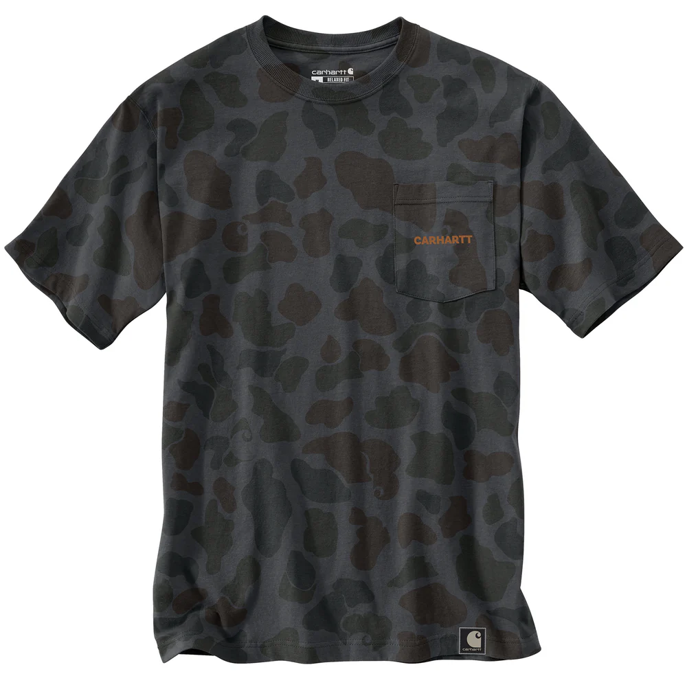 Relaxed Fit Lightweight Short-Sleeve Pocket Camo Logo Graphic T-Shirt - EA8-Shadow Signature Camo | Carhartt 106894 - Image 2