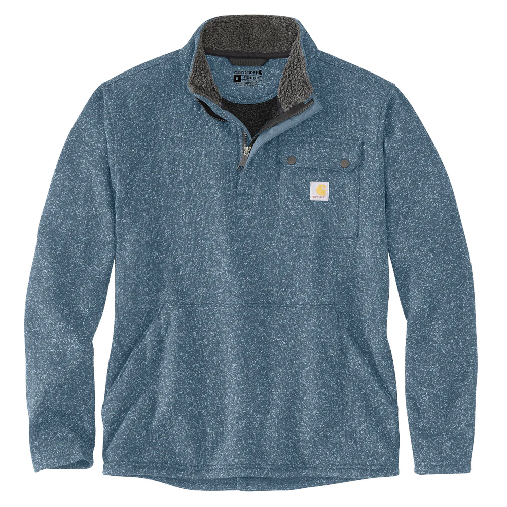 Relaxed Fit Midweight Quarter-Zip Pocket Sweater Fleece - HG7-Thundercloud | Carhartt 106378