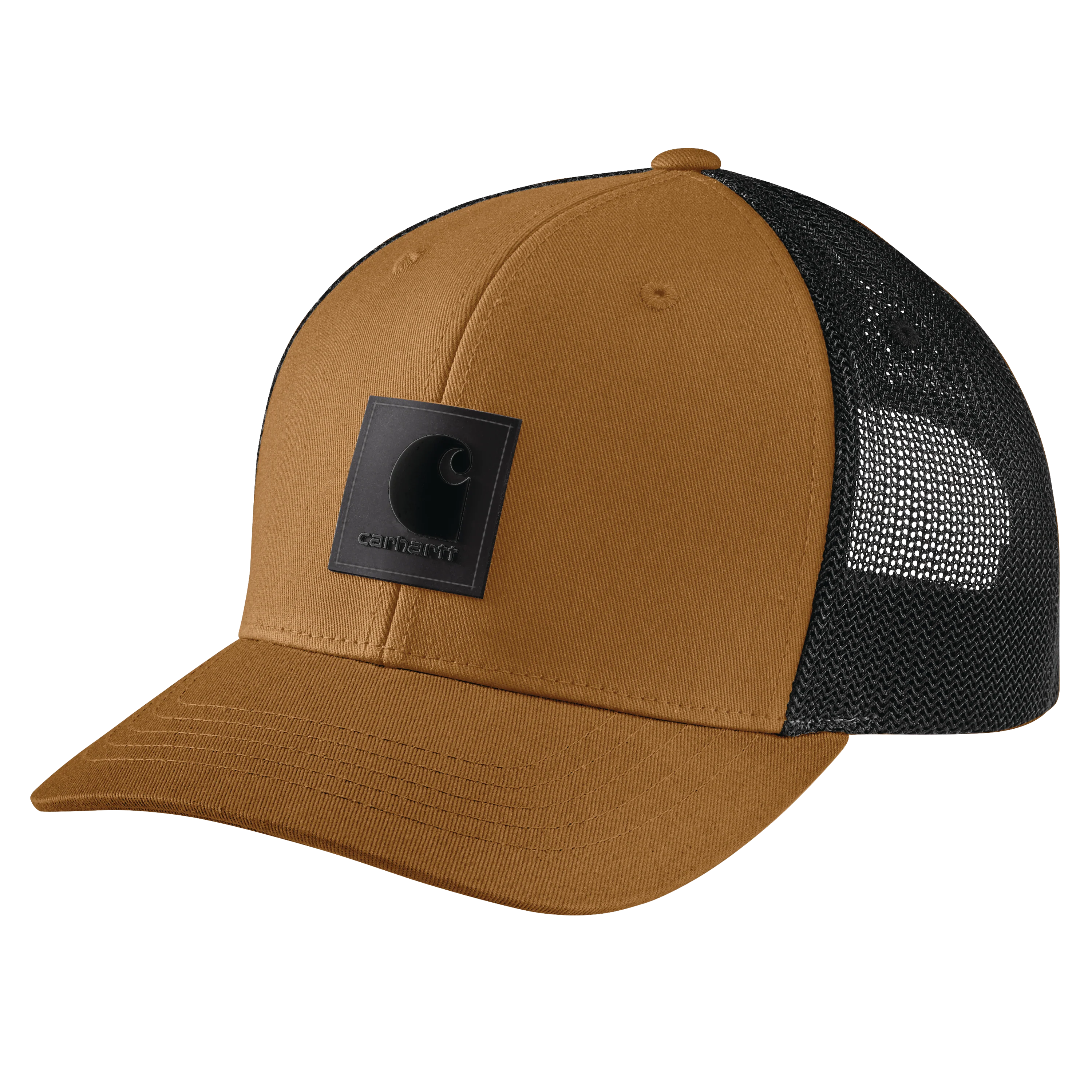 Rugged Flex™ Twill Mesh-Back Logo Patch Cap - B47-Carhartt Brown/Black | Carhartt 105216