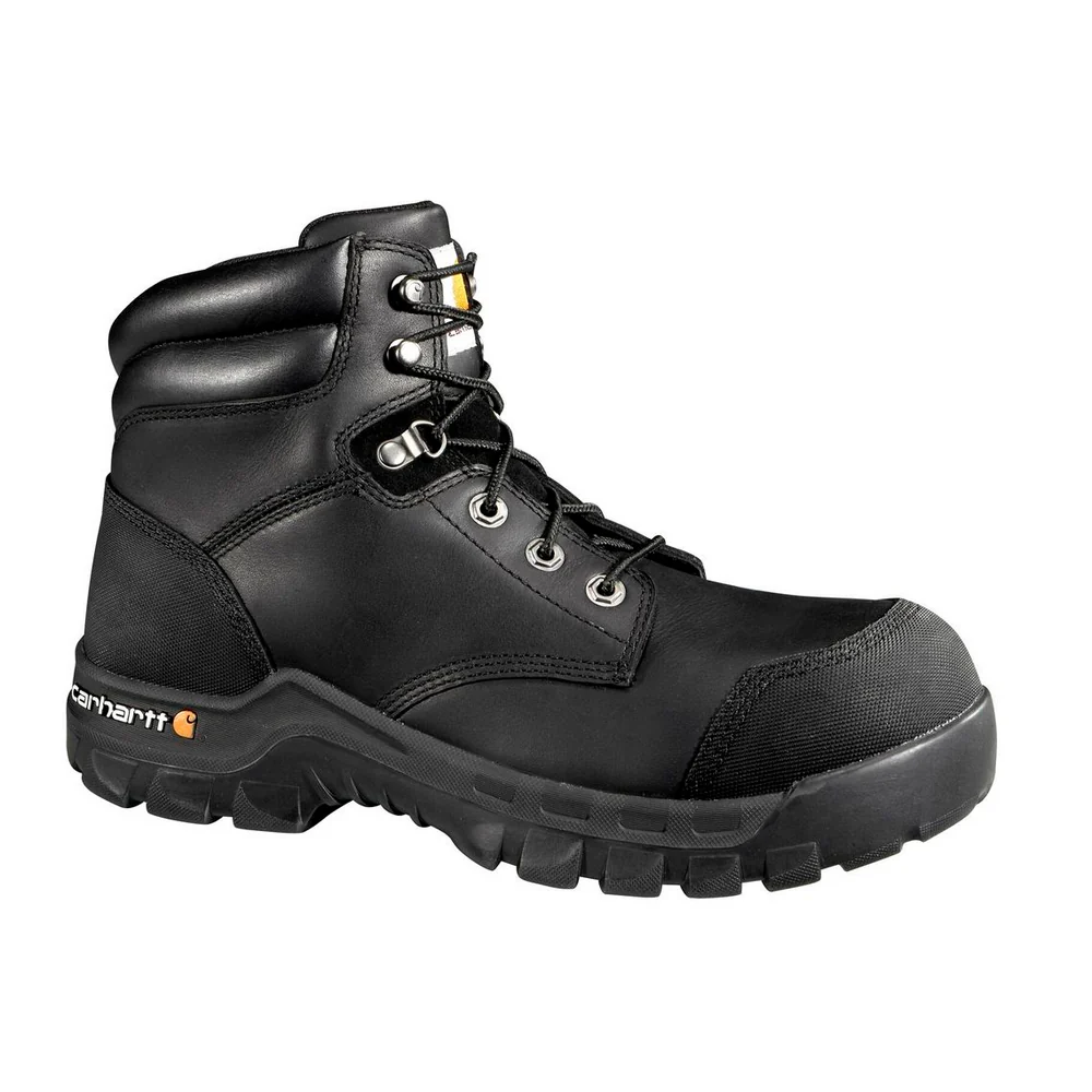RUGGED FLEX 6-INCH BLACK COMPOSITE TOE BOOT - BLK-Black Oil Tanned | Carhartt CMF6371