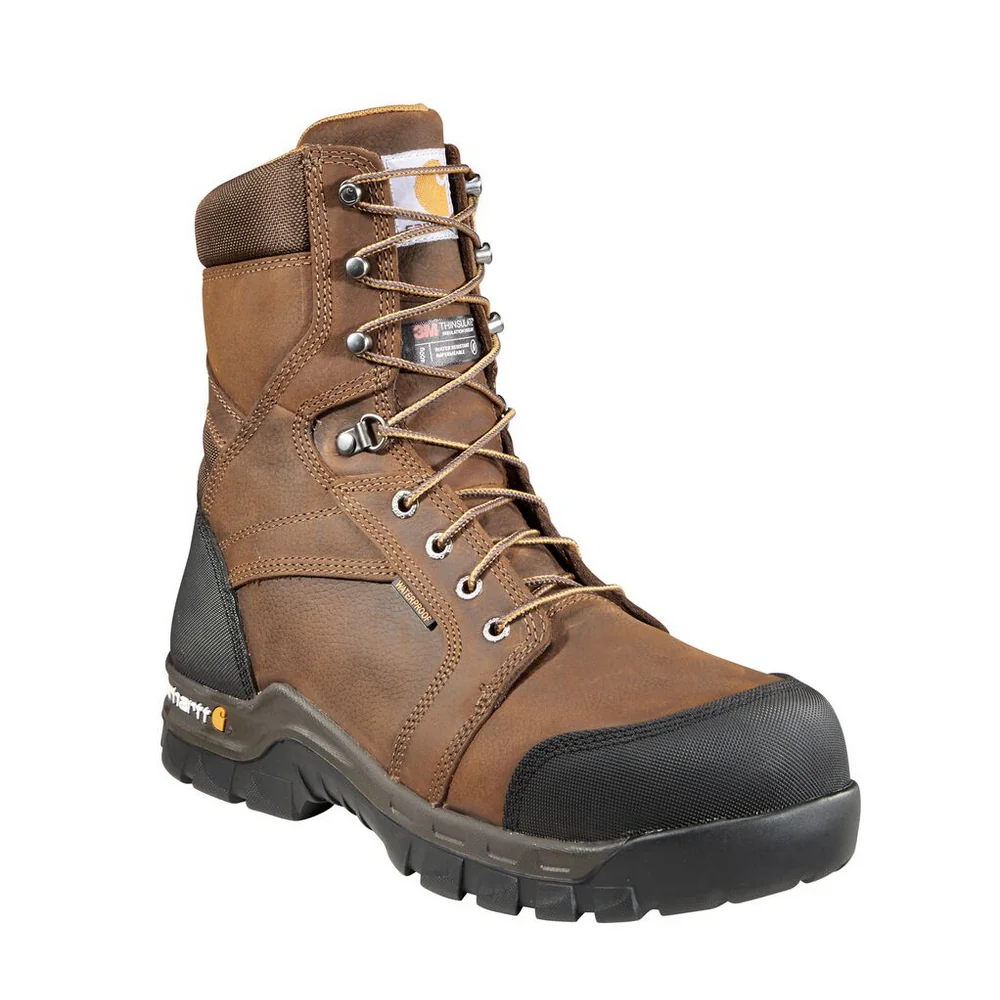 RUGGED FLEX 8-INCH INSULATED COMPOSITE TOE BOOT - DKBRN-Dk Brown Oil Tanned | Carhartt CMF8389 - Image 2