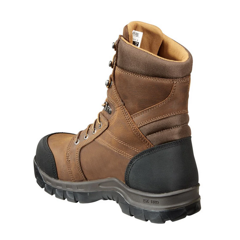 RUGGED FLEX 8-INCH INSULATED COMPOSITE TOE BOOT - DKBRN-Dk Brown Oil Tanned | Carhartt CMF8389 - Image 4