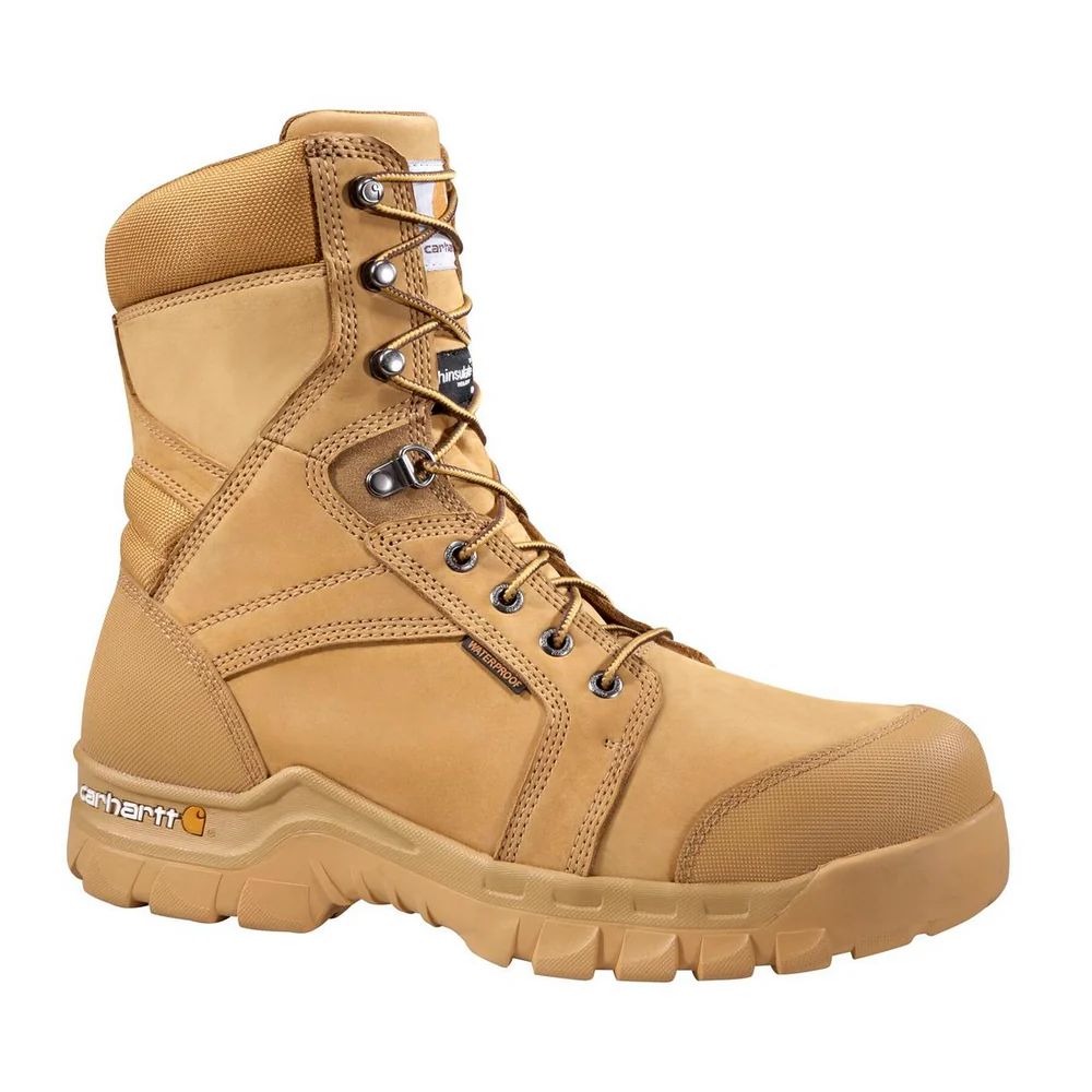 RUGGED FLEX 8-INCH INSULATED WORK BOOT - WHT-Wheat Nubuck | Carhartt CMF8058