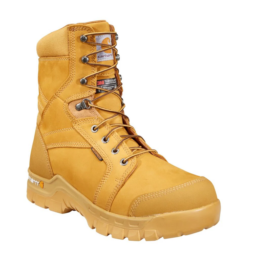 RUGGED FLEX 8-INCH INSULATED WORK BOOT - WHT-Wheat Nubuck | Carhartt CMF8058 - Image 2