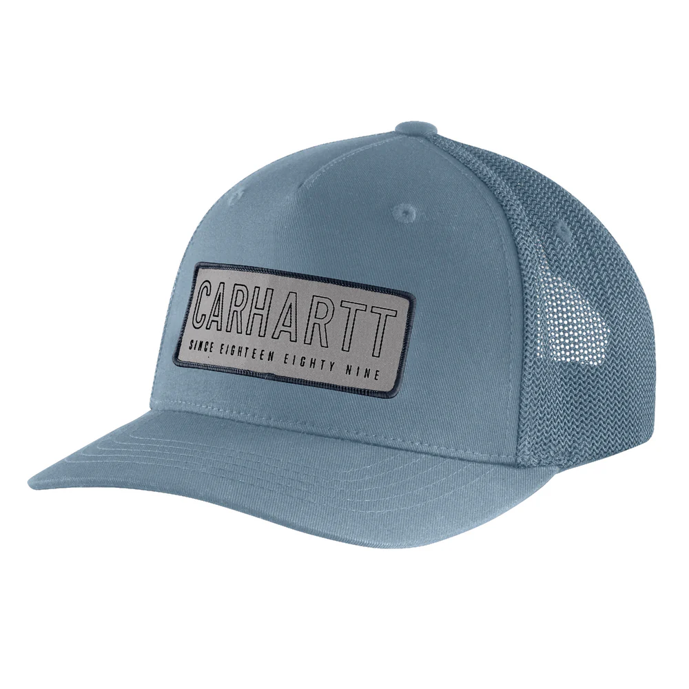 Rugged Flex Canvas Mesh-Back 1889 Patch Cap - HG7-Thundercloud | Carhartt 106130 - Image 2