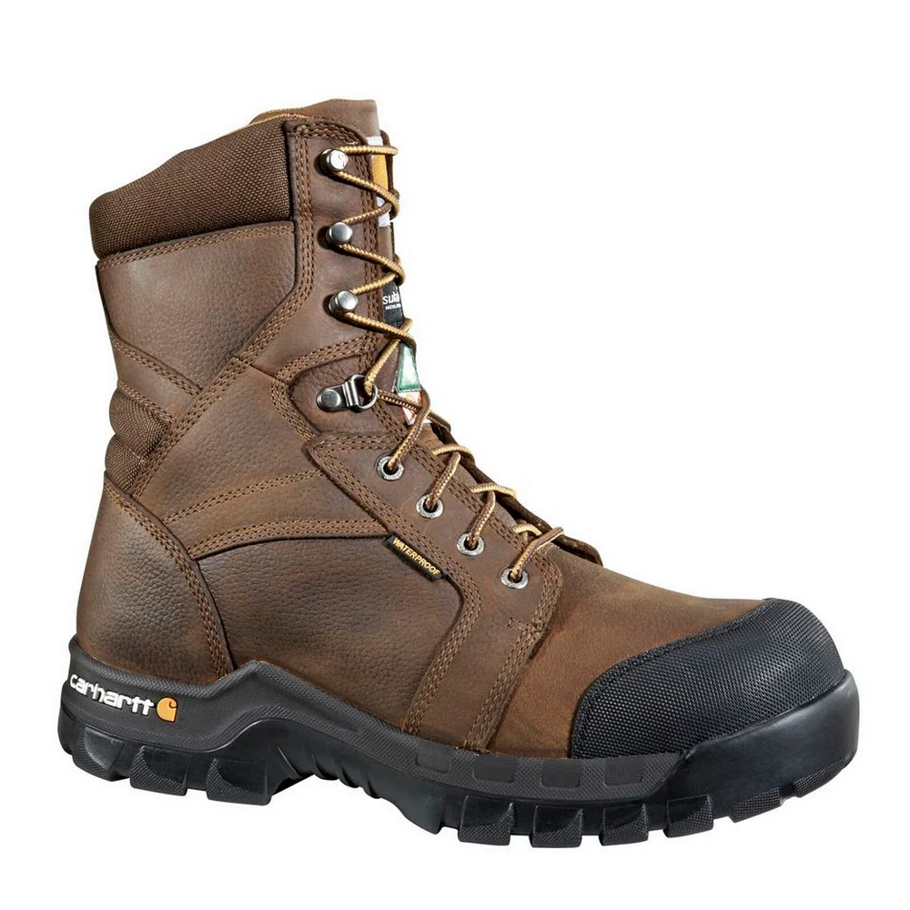 RUGGED FLEX CSA 8-INCH INSULATED COMPOSITE TOE WORK BOOT - DKBRN-Dk Brown Oil Tanned | Carhartt CMR8939
