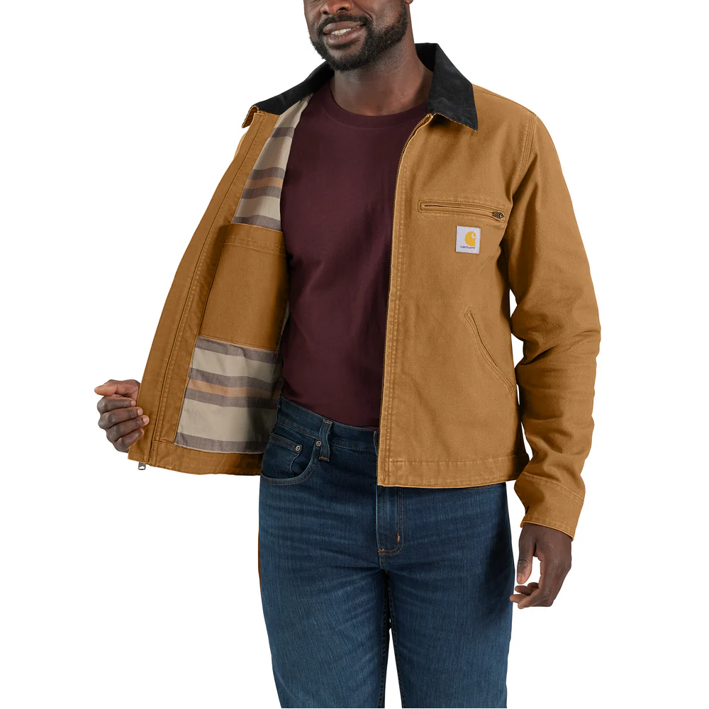 Rugged Flex® Relaxed Fit Duck Detroit Jacket - BRN-Carhartt Brown | Carhartt 106234 - Image 3