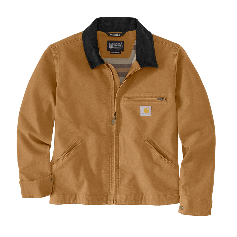 Rugged Flex® Relaxed Fit Duck Detroit Jacket - BRN-Carhartt Brown | Carhartt 106234 - Image 5