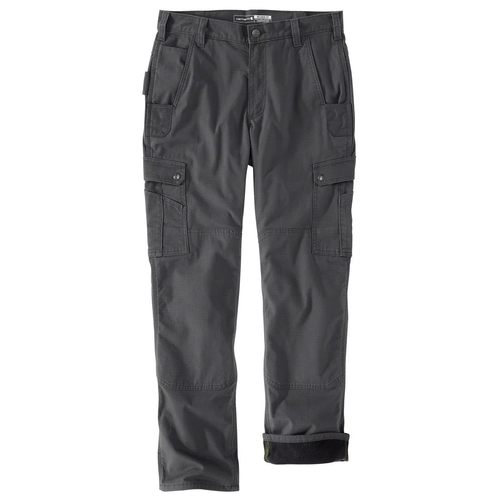 Rugged Flex® Relaxed Fit Ripstop Cargo Fleece-Lined Work Pant - 029-Shadow | Carhartt 105491 - Image 2