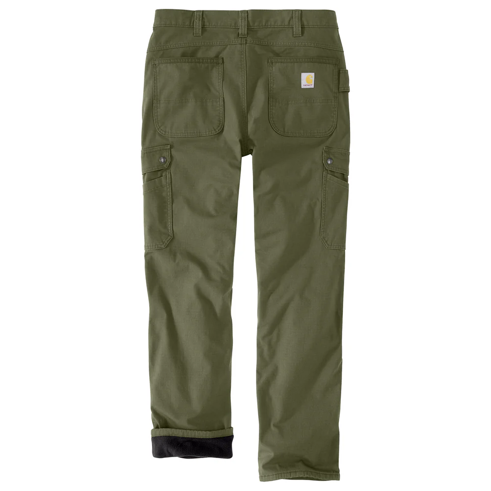 Rugged Flex® Relaxed Fit Ripstop Cargo Fleece-Lined Work Pant - G72-Basil | Carhartt 105491