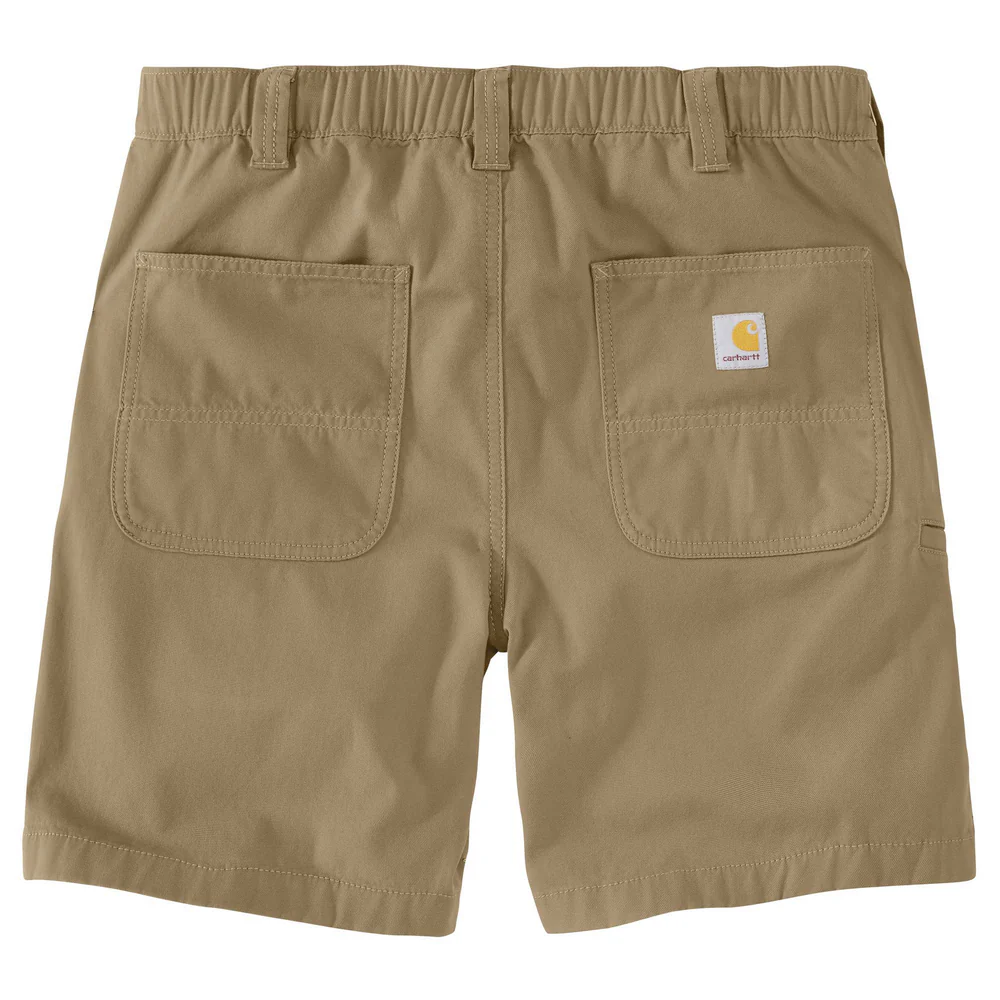 Rugged Flex Relaxed Fit 8in Canvas Work Short - DKH-Dark Khaki | Carhartt 105841