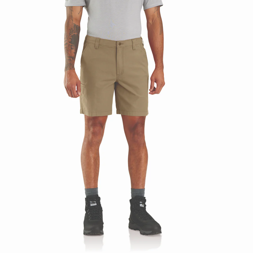 Rugged Flex Relaxed Fit 8in Canvas Work Short - DKH-Dark Khaki | Carhartt 105841 - Image 3