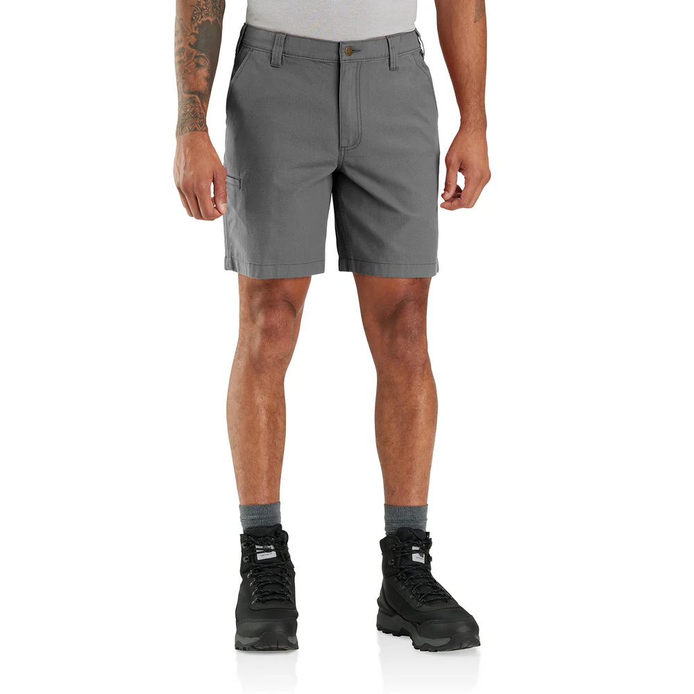 Rugged Flex Relaxed Fit 8in Canvas Work Short - STL-Steel | Carhartt 105841 - Image 2