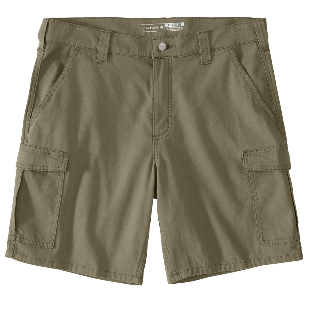 Rugged Flex Relaxed Fit 9" Canvas Cargo Work Short - 391-Burnt Olive | Carhartt 106984 - Image 2