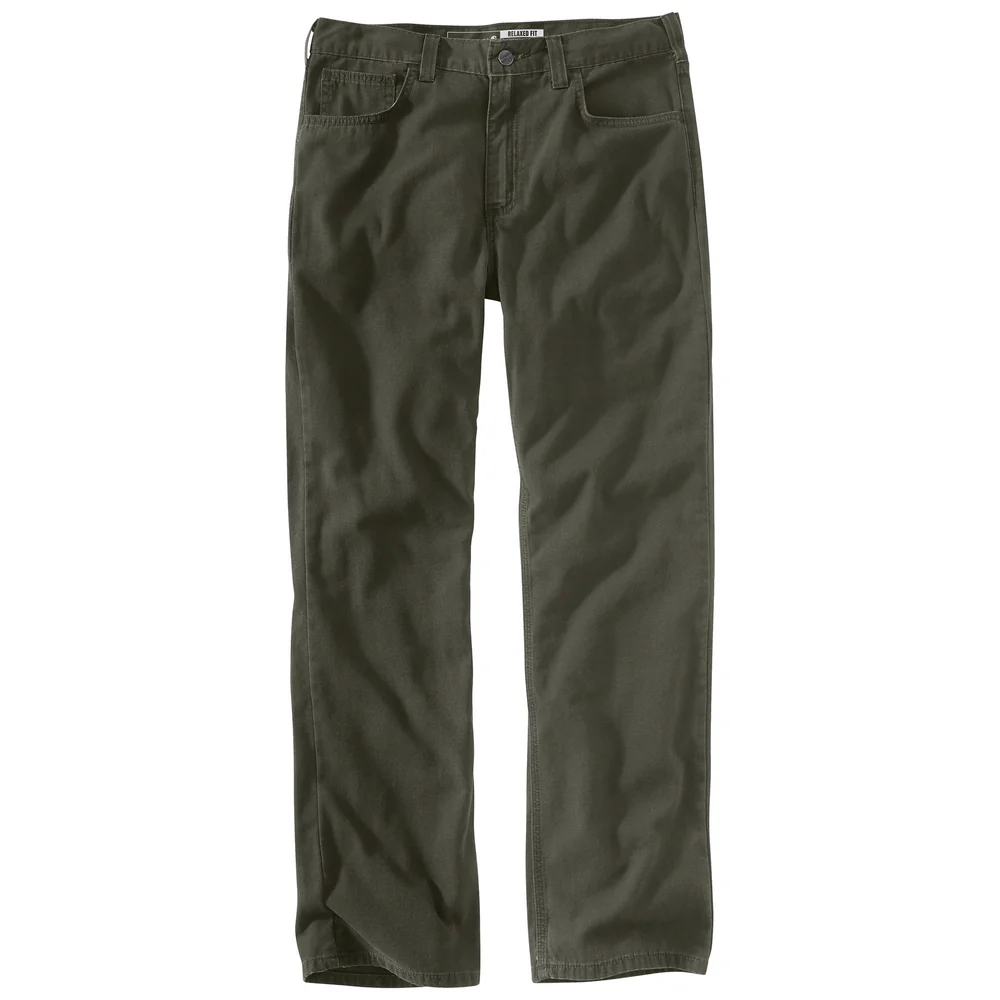 Rugged Flex Relaxed Fit Canvas 5-Pocket Work Pant - MOS-Moss | Carhartt 102517 - Image 2