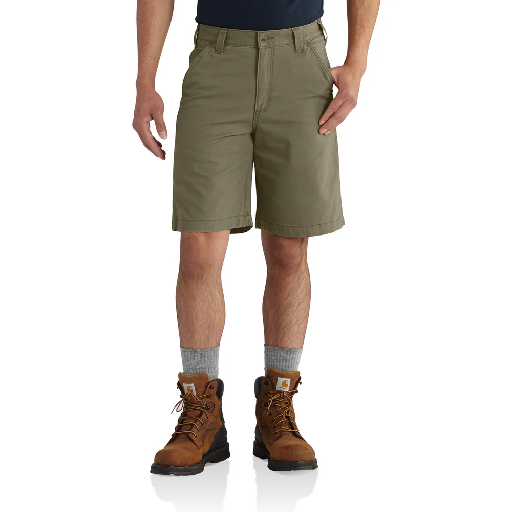 Rugged Flex Relaxed Fit Canvas Work Short - 391-Burnt Olive | Carhartt 102514 - Image 3