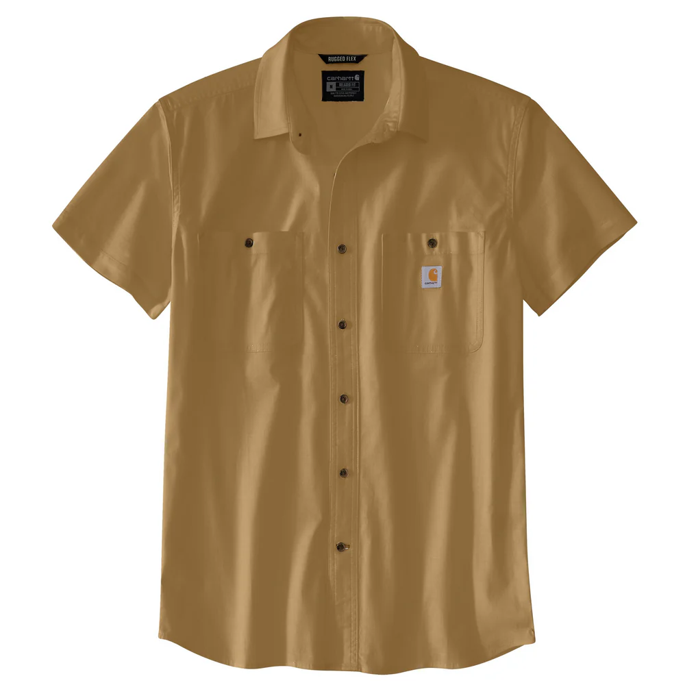 Rugged Flex Relaxed Fit Lightweight Short-Sleeve Plaid Shirt - BA3-Shaded Beach | Carhartt 106745