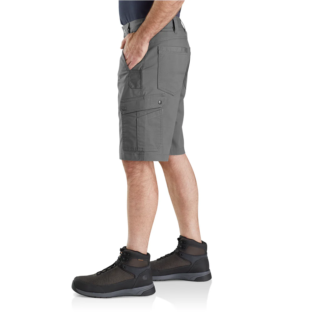 Rugged Flex Relaxed Fit Ripstop Cargo Work Short - 075-Steel | Carhartt 104727 - Image 2
