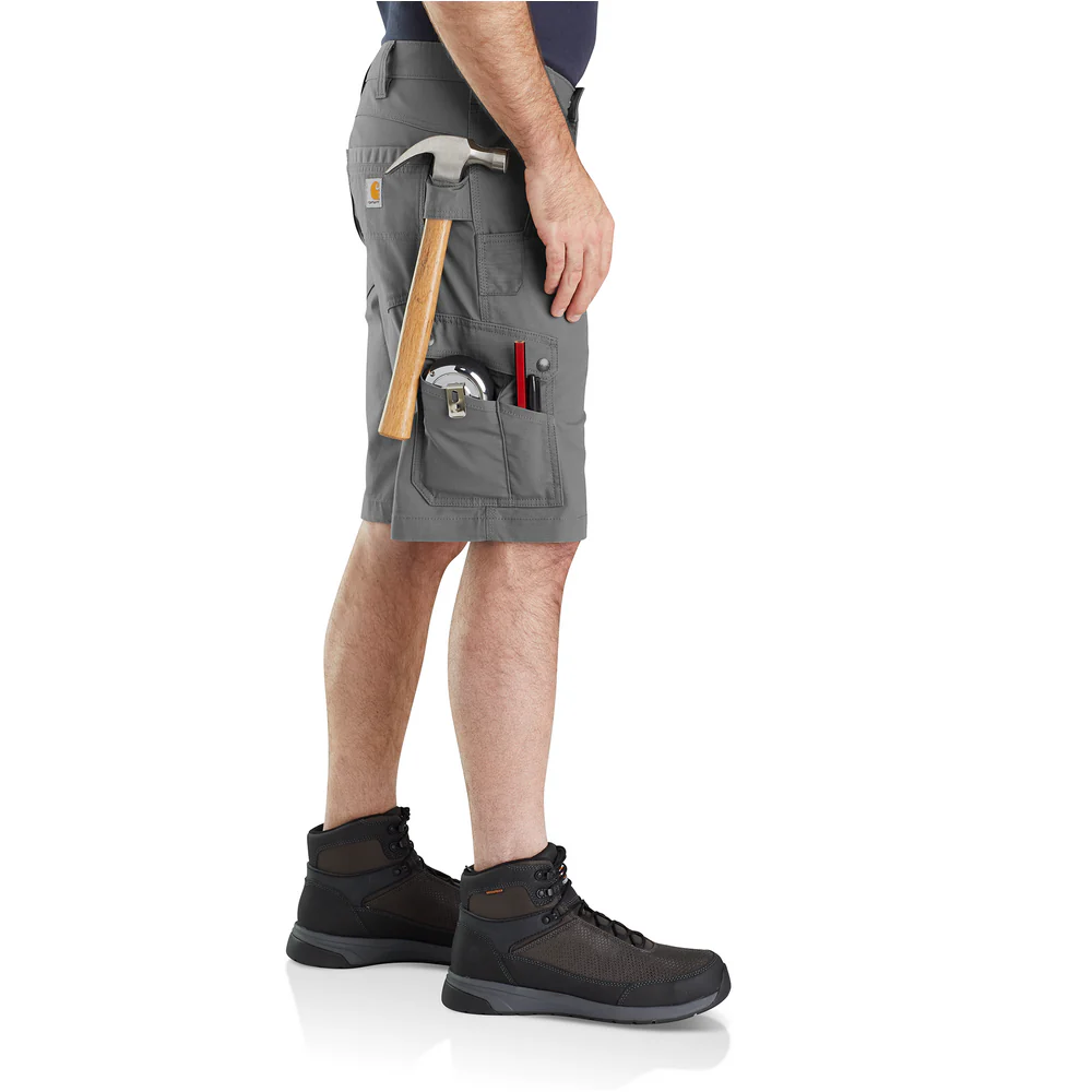 Rugged Flex Relaxed Fit Ripstop Cargo Work Short - 075-Steel | Carhartt 104727 - Image 4