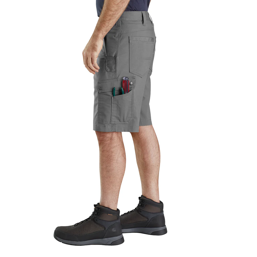 Rugged Flex Relaxed Fit Ripstop Cargo Work Short - 075-Steel | Carhartt 104727 - Image 5