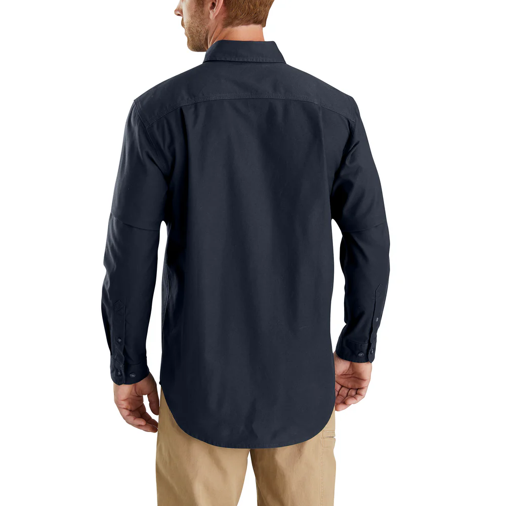 RUGGED FLEX RIGBY LONG SLEEVE WORK SHIRT - 412-Navy | Carhartt 103554 - Image 3