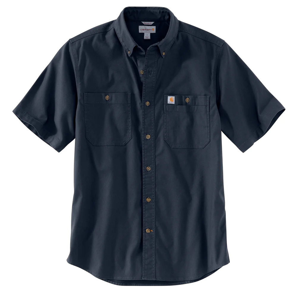 RUGGED FLEX RIGBY SHORT SLEEVE WORK SHIRT - 412-Navy | Carhartt 103555 - Image 2