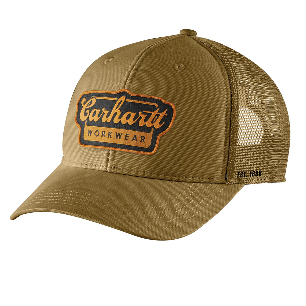 Rugged Flex Twill Mesh-Back Script Patch Cap - B97-Golden Grass | Carhartt 106738 - Image 2