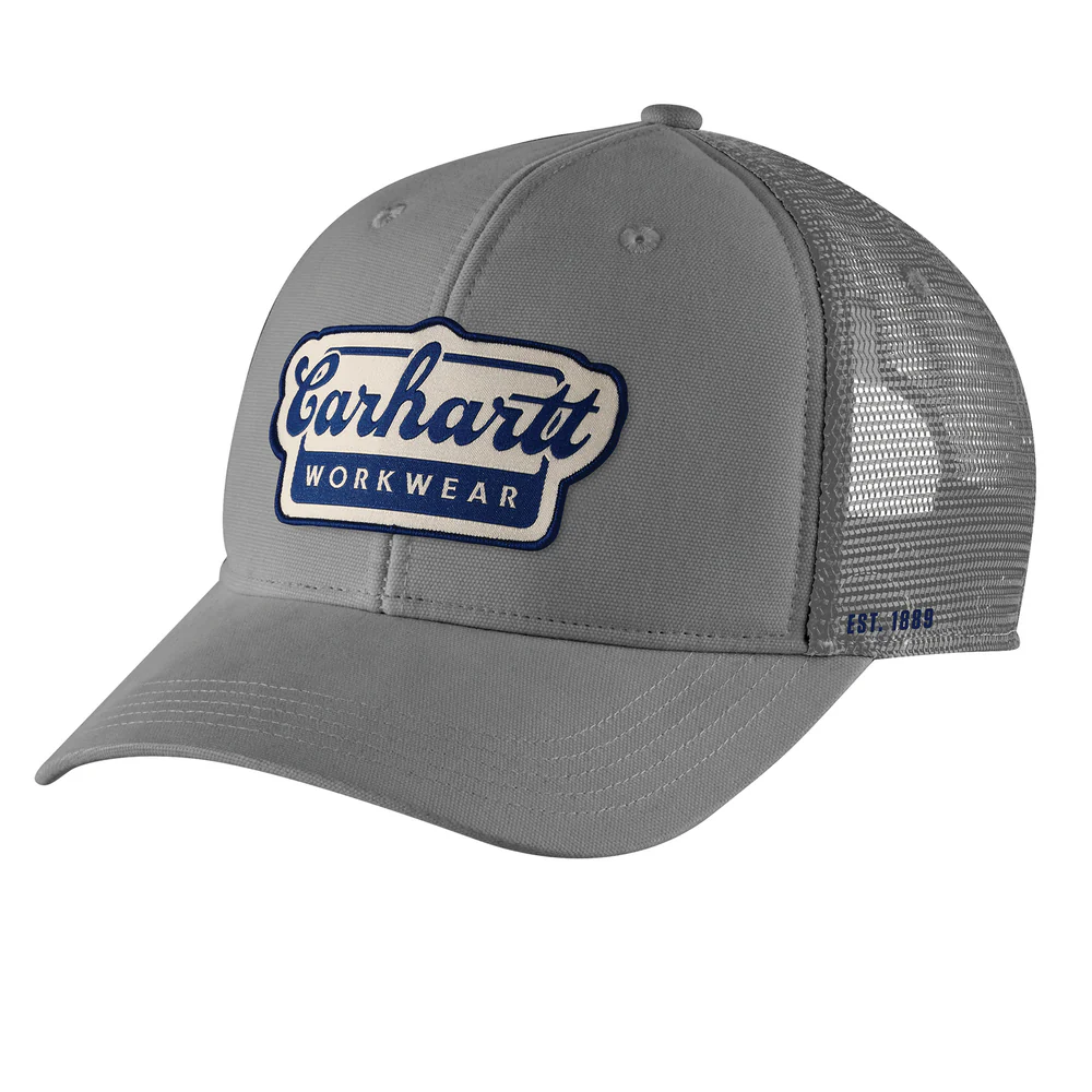 Rugged Flex Twill Mesh-Back Script Patch Cap - STL-Steel | Carhartt 106738