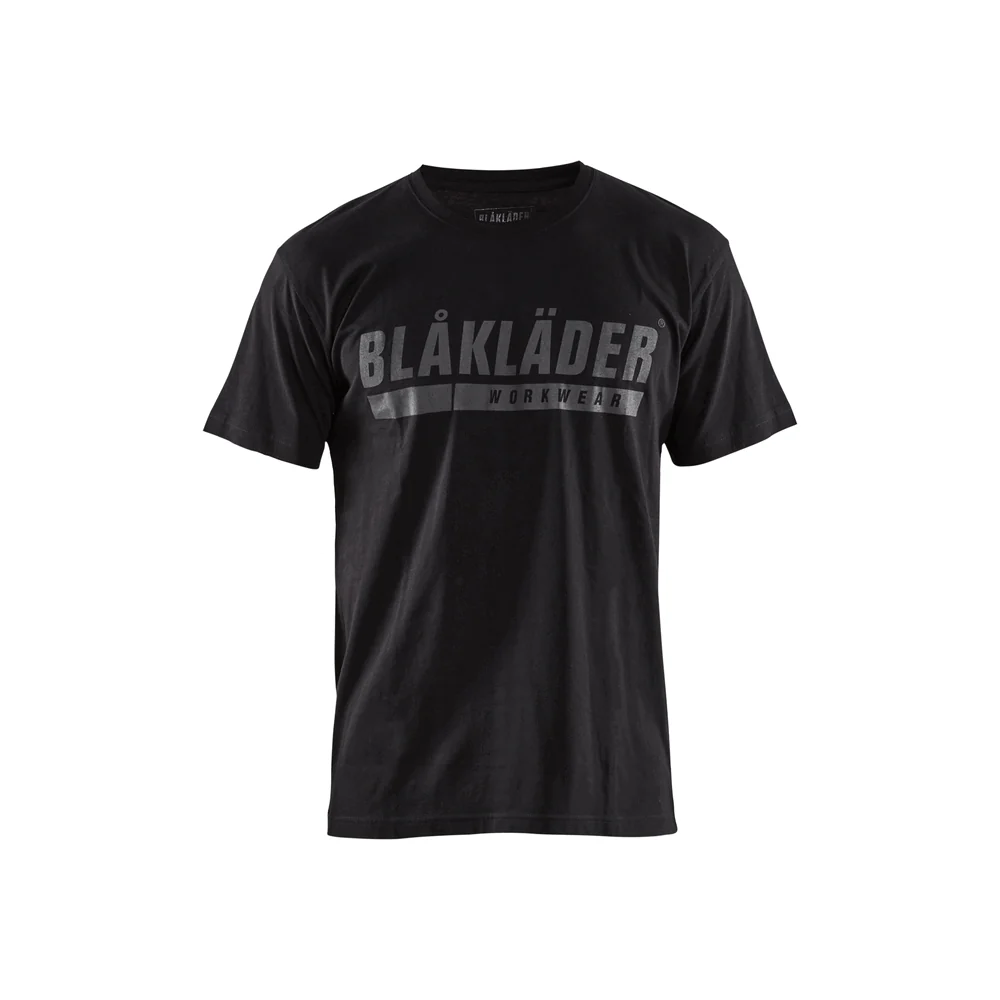 Short Sleeve Branded T-Shirt - 9900-Black | Blaklader 35551042 - Image 2