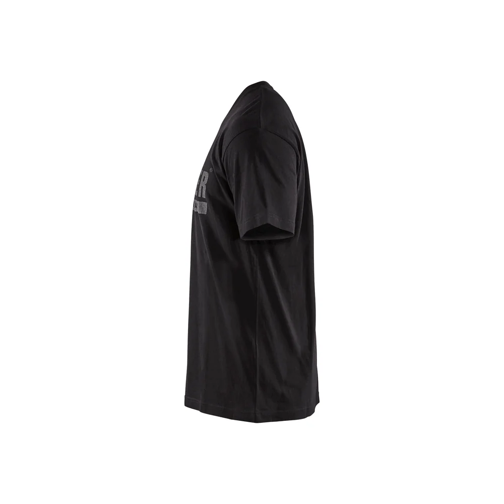 Short Sleeve Branded T-Shirt - 9900-Black | Blaklader 35551042 - Image 4