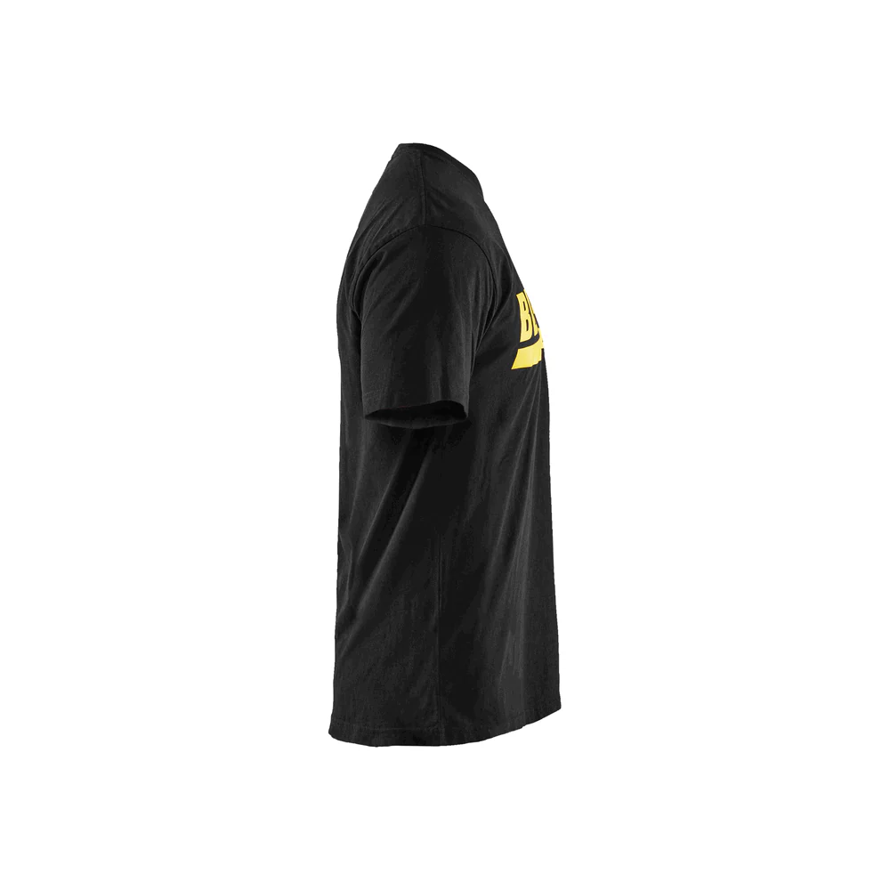 Short Sleeve Branded T-Shirt - 9935-Black/Yellow | Blaklader 35551042 - Image 3
